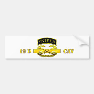 Sniper Tab 19D Cav Scout Bumpersticker