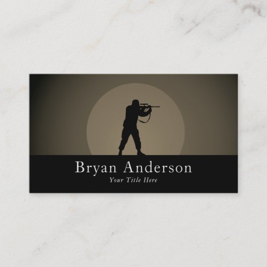 Sniper tactique Carte de visite - Silhouette Desig (Devant)