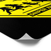 Snipkoppeling - wand-/deurteken poster (Hoek)
