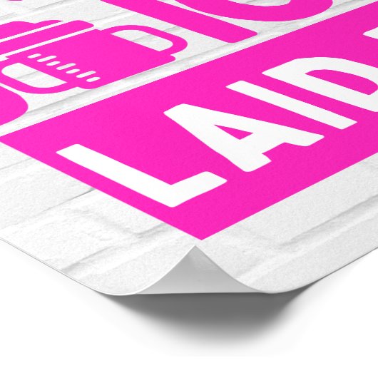 Snippen op melk en sap Roze Hip Hop Poster (Hoek)