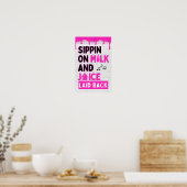 Snippen op melk en sap Roze Hip Hop Poster (Keuken)
