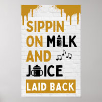 Snippen op melk en sap zwart en goud hip hop