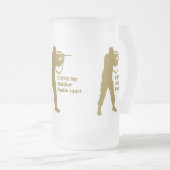 Snipper van goudsoldel matglas bierpul (Voorkant rechts)