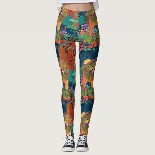 SNIPPETS - groot patroon - de leggings van de Kant (Voorkant)