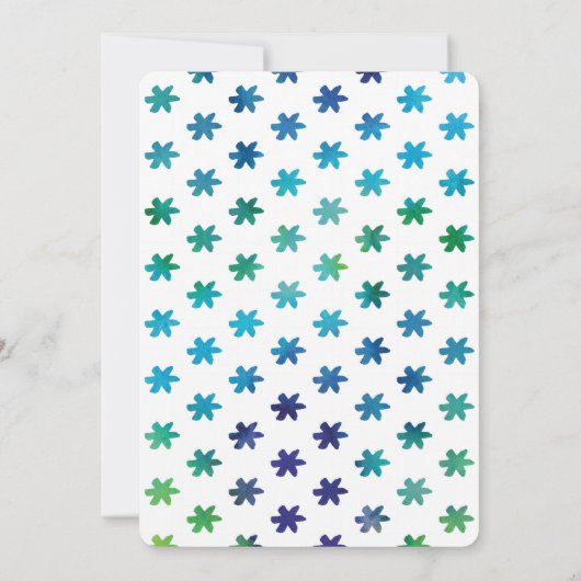 Snips and Snails Waterverf Baby shower Kaart (Achterkant)