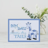 Snips & Slakken Baby Boy Blue Shower Kaart (Staand voorkant)