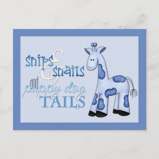 Snips & Snails Baby Boy Blue Shower Invitation (Devant)