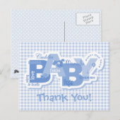 Snips & Snails Baby Merci Carte postale (Devant / Derrière)