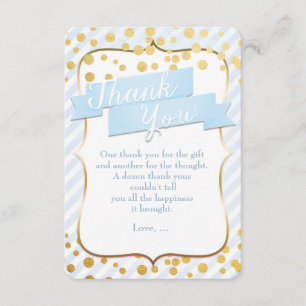 Snips & Snails Blauw & Goud Partij Dank u kaart