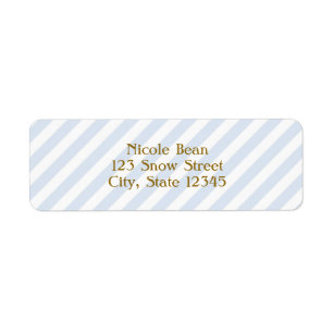 Snips & Snails Blauwe Gestreepte Kaart Adres Label