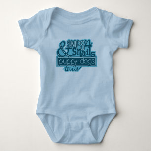 Snips Snails Puppy Dog Baby Boy Creeper Romper