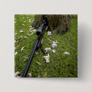 Sniptactieken van Soldier Vierkante Button 5,1 Cm