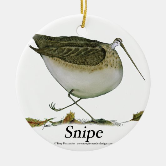 Snipvogel, tonifernandes keramisch ornament (Voorkant)