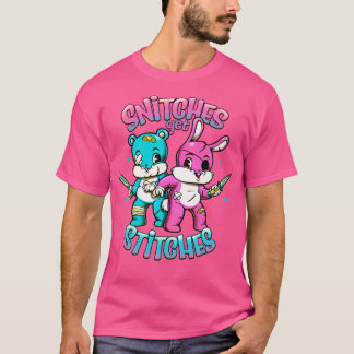 Snitches krijgen Stitches Cute Cartoon T-shirt