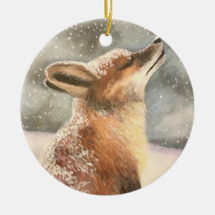 Sno Fox Keramisch Ornament