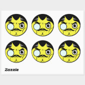 Snob Face Ronde Sticker (Vel)