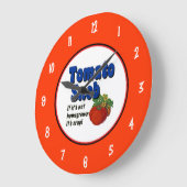 Snob tomate dire avec des chiffres Horloge murale (Angle)