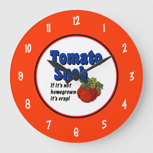 Snob tomate dire avec des chiffres Horloge murale (Recto)