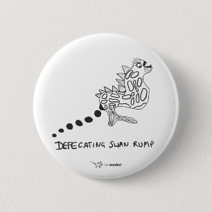 Snode Rat: Rump van zwabrand deecteren Ronde Button 5,7 Cm