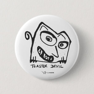 Snode Rat: Toaster Devil Ronde Button 5,7 Cm