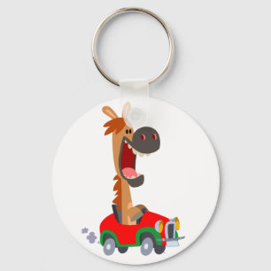 Snoe Motorisch Cartoon Paard Sleutelhanger
