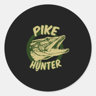 Snoek jager ronde sticker