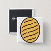 snoep-5 vierkante button 5,1 cm (Voorkant /achterkant)