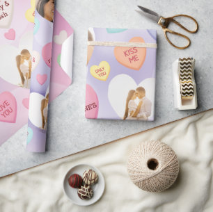 Snoep Aangepaste fotoconversie — Harten Cadeaupapier