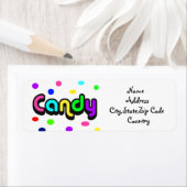 Snoep-adreslabel Etiket (Insitu)