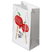 Snoep appels op je klein cadeauzakje (Achterkant Gekanteld)