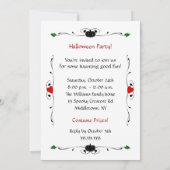 Snoep Apple Love Halloween Party Invitation Kaart (Achterkant)