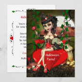 Snoep Apple Love Halloween Party Invitation Kaart (Voorkant / Achterkant)