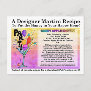 Snoep Apple Martini Recipe Card Briefkaart