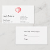 Snoep Apple Red Letterpress Apple Afsprakenkaartje (Voorkant / Achterkant)