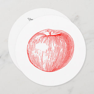 Snoep Apple Red Letterpress Apple Kaart