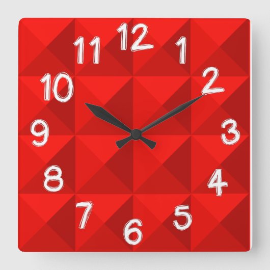 Snoep Apple Red Pyramiden Vierkante Klok (Voorkant)