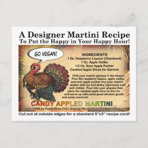 Snoep Apple Thanksgiving Martini Recept Briefkaart