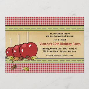 Snoep Apples Invitation Kaart