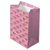 Snoep Apples Patroon roze Gift Bag Medium Cadeauzakje (Voorkant Gekanteld)