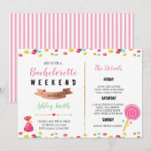 Snoep bachelorette kaart (Voorkant / Achterkant)