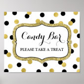 Snoep Band Band White Black Gold Confetti Poster (Voorkant)