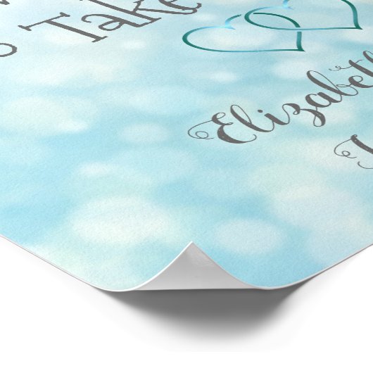 Snoep Bar Blue en Grey Love is Sweet Poster (Hoek)