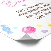 Snoep Bar Lollipop Sweet Shop Birthday Sign Poster (Hoek)