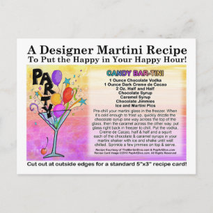 Snoep Bar Martini Recept Kaart Briefkaart