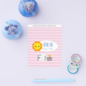 Snoep Bar Wrapper Favor - roze leeuw Flyer (Enkel)