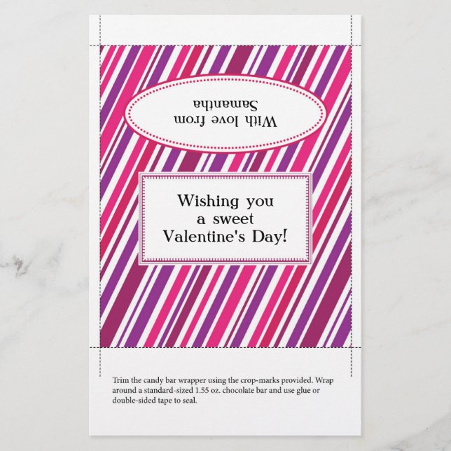 Snoep Bar Wrapper | VALENTIJNSDAG (Voorkant)