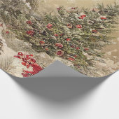 Snoep, bladeren en sierwaren met kerstmis Cadeaupapier (Hoek)