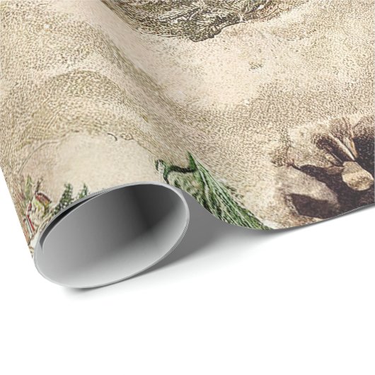 Snoep, bladeren en sierwaren met kerstmis Cadeaupapier (Rol Hoek)