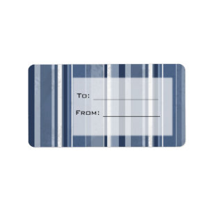 Snoep blauwe strepen etiket