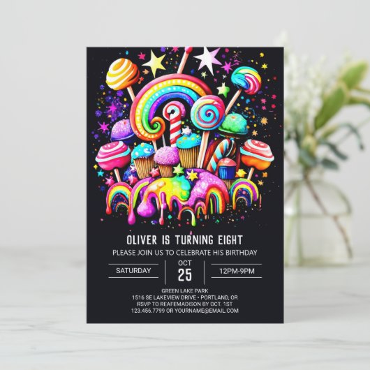 Snoep Bohemian Custom Verjaardag Kaart (Staand voorkant)